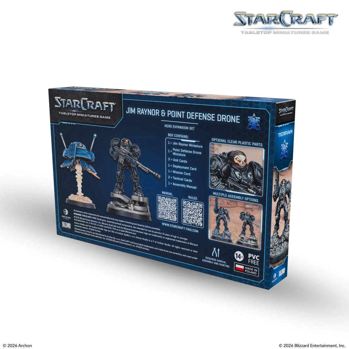 Archon Studio Starcraft StarCraft: The Miniatures Game - Terran - Jim Raynor & Point Defence Drone Hero Expansion Set