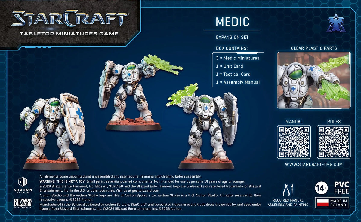 Archon Studio Starcraft StarCraft: The Miniatures Game - Terran - Medic Expansion Set