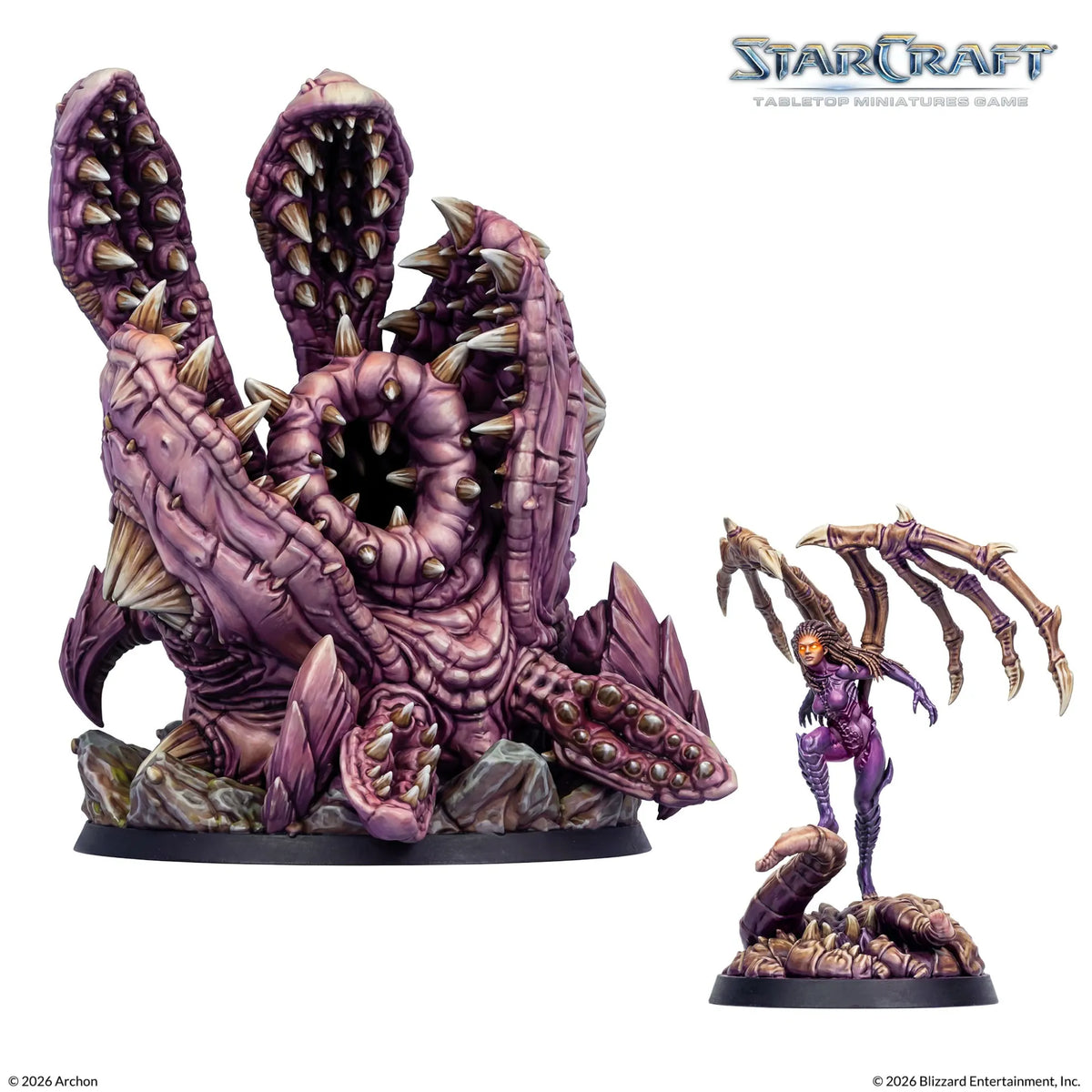 Archon Studio Starcraft StarCraft: The Miniatures Game - Zerg - Kerrigan & Omega Worm Hero Expansion Set