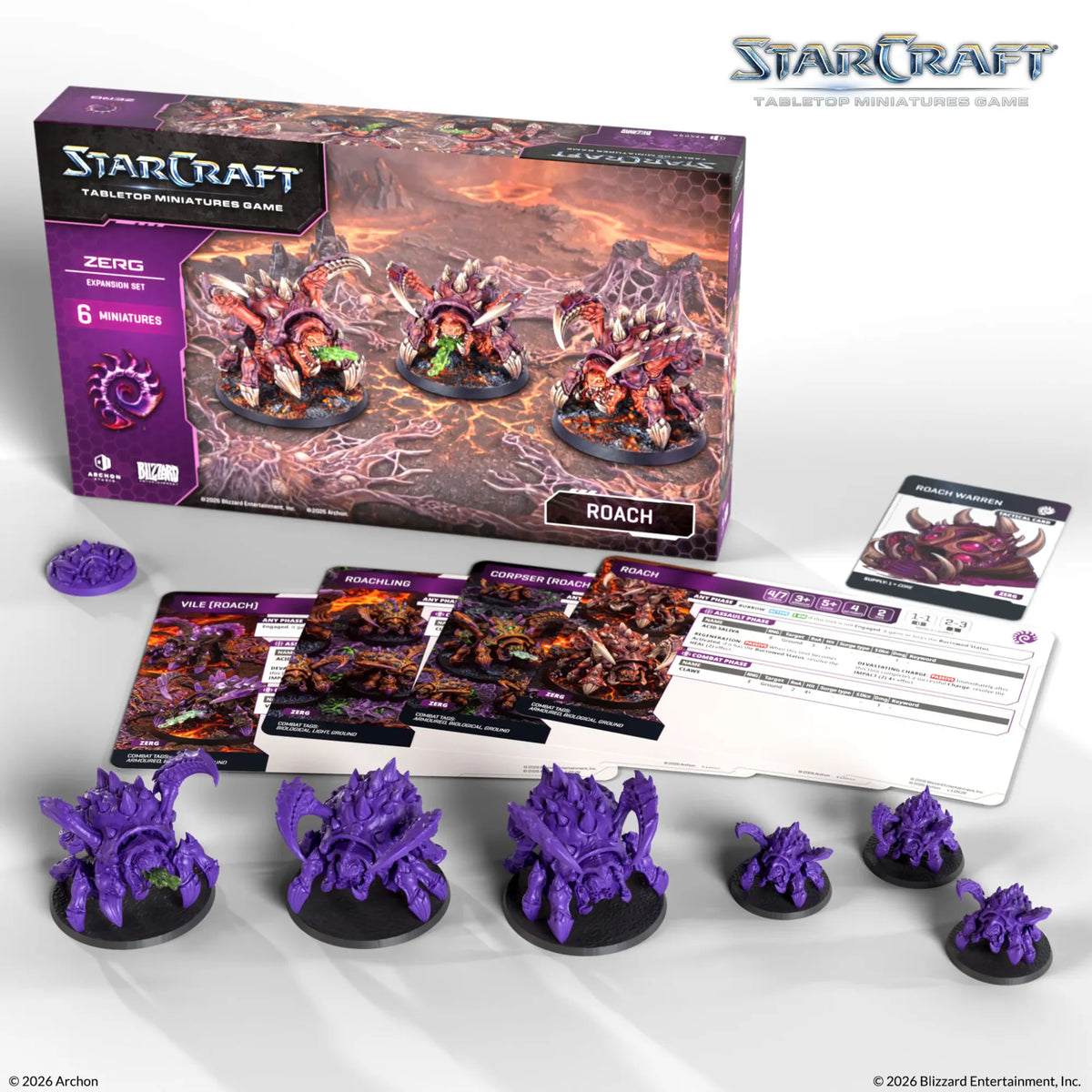 Archon Studio Starcraft StarCraft: The Miniatures Game - Zerg - Roach Expansion Set