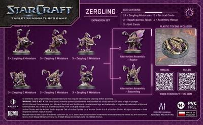 Archon Studio Starcraft StarCraft: The Miniatures Game - Zerg - Zergling Expansion Set