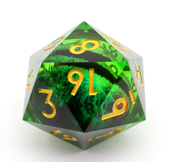 Liquid Core - greendust RPG dice