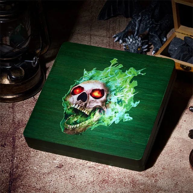 NordicDice Accessories, bøger etc Dice tray - Flame skull