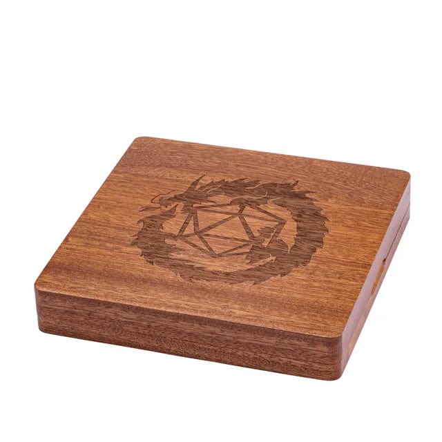 NordicDice Accessories, bøger etc Mørkebrun dice tray - drage