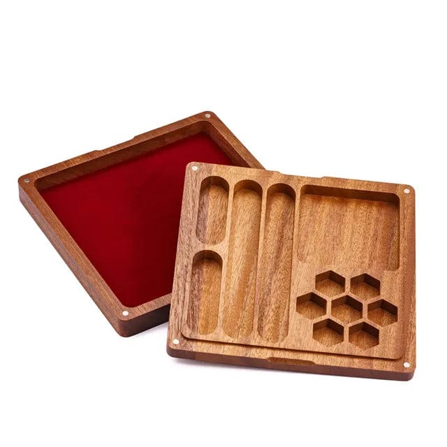 NordicDice Accessories, bøger etc Mørkebrun dice tray - drage