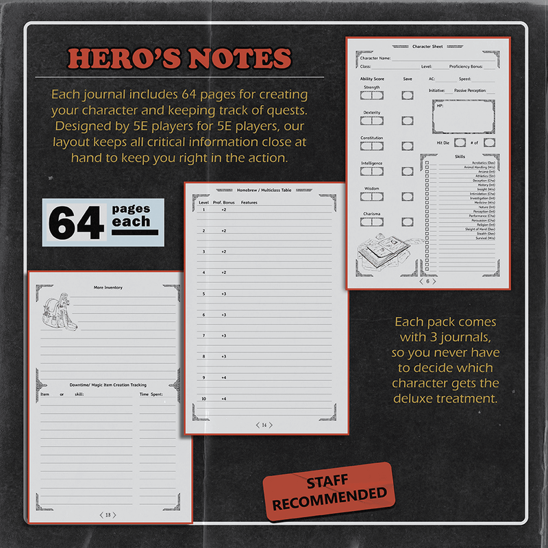 NordicDice Accessories, bøger etc Player's journal