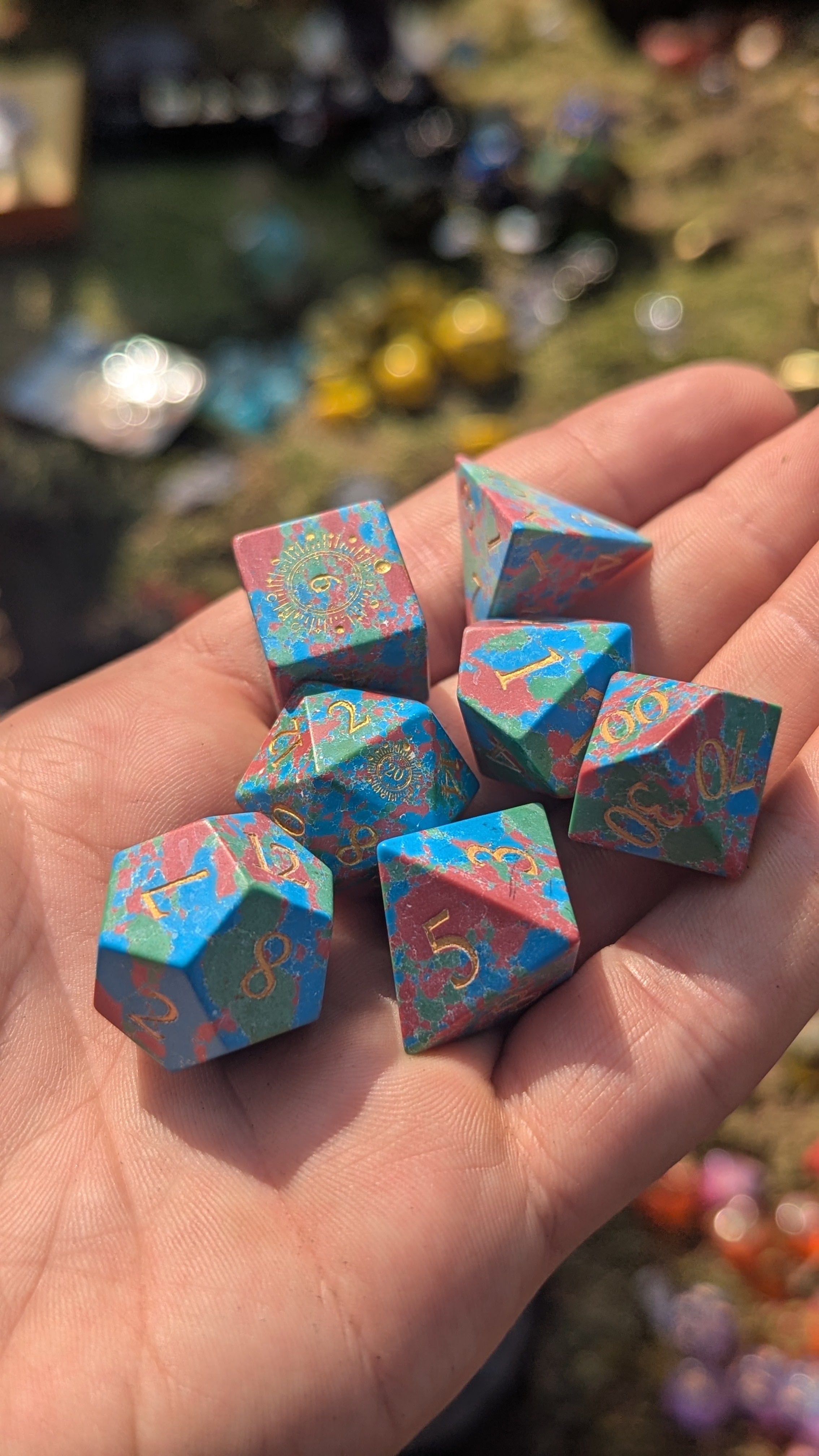 NordicDice Ædelsten og Krystal Atlas - roleplaying dice Exclusive