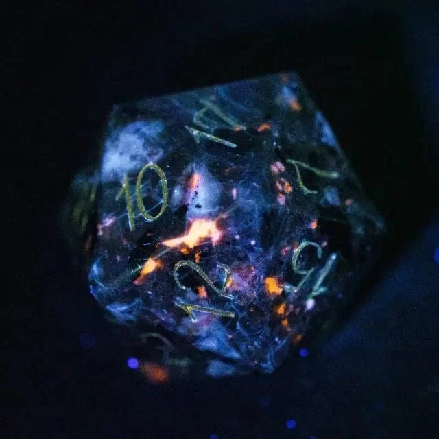NordicDice Ædelsten og Krystal D20 Yooperlite Stone role playing die 30mm