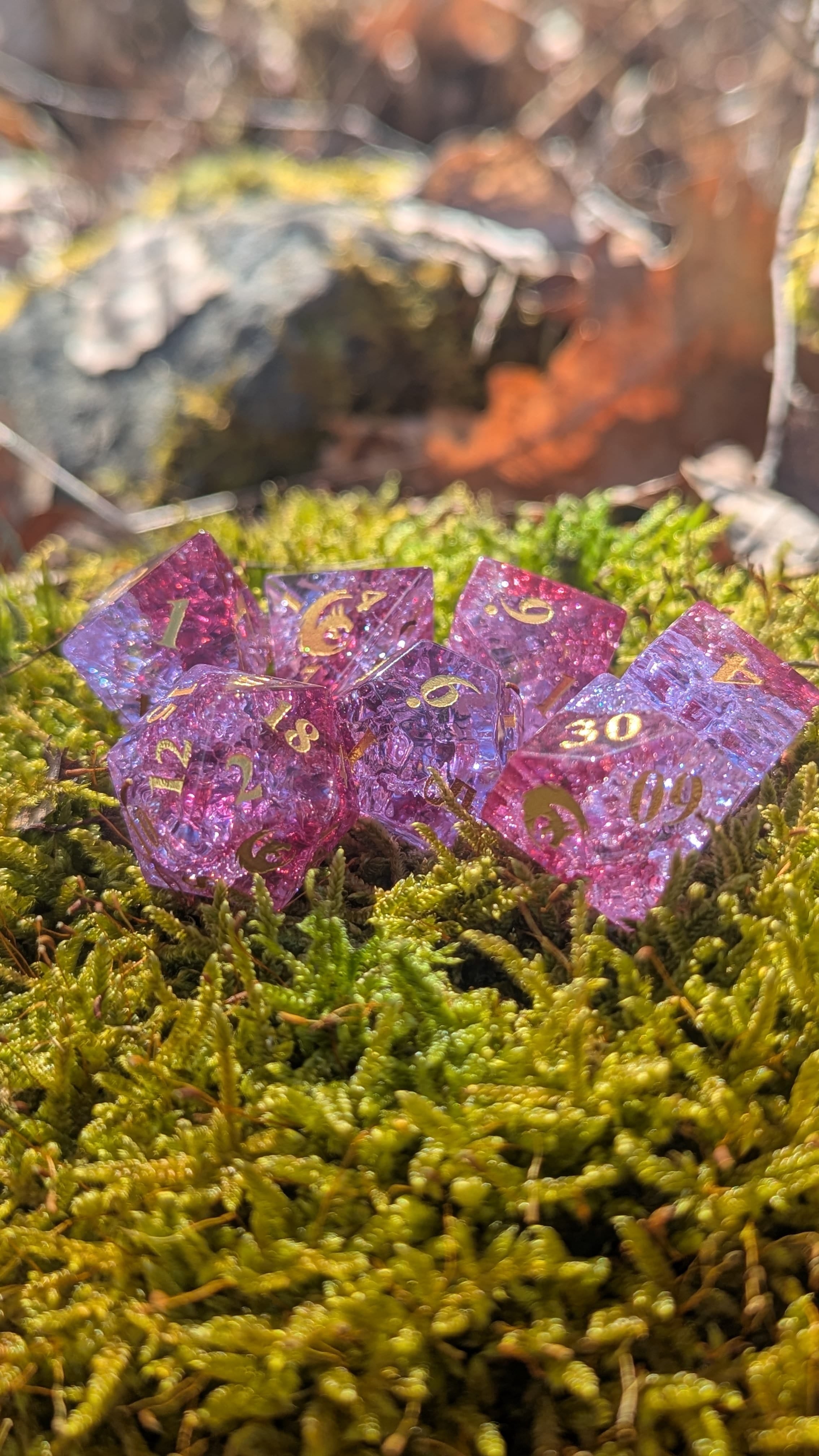 NordicDice Ædelsten og Krystal Dragonglass - rollespilsterninger