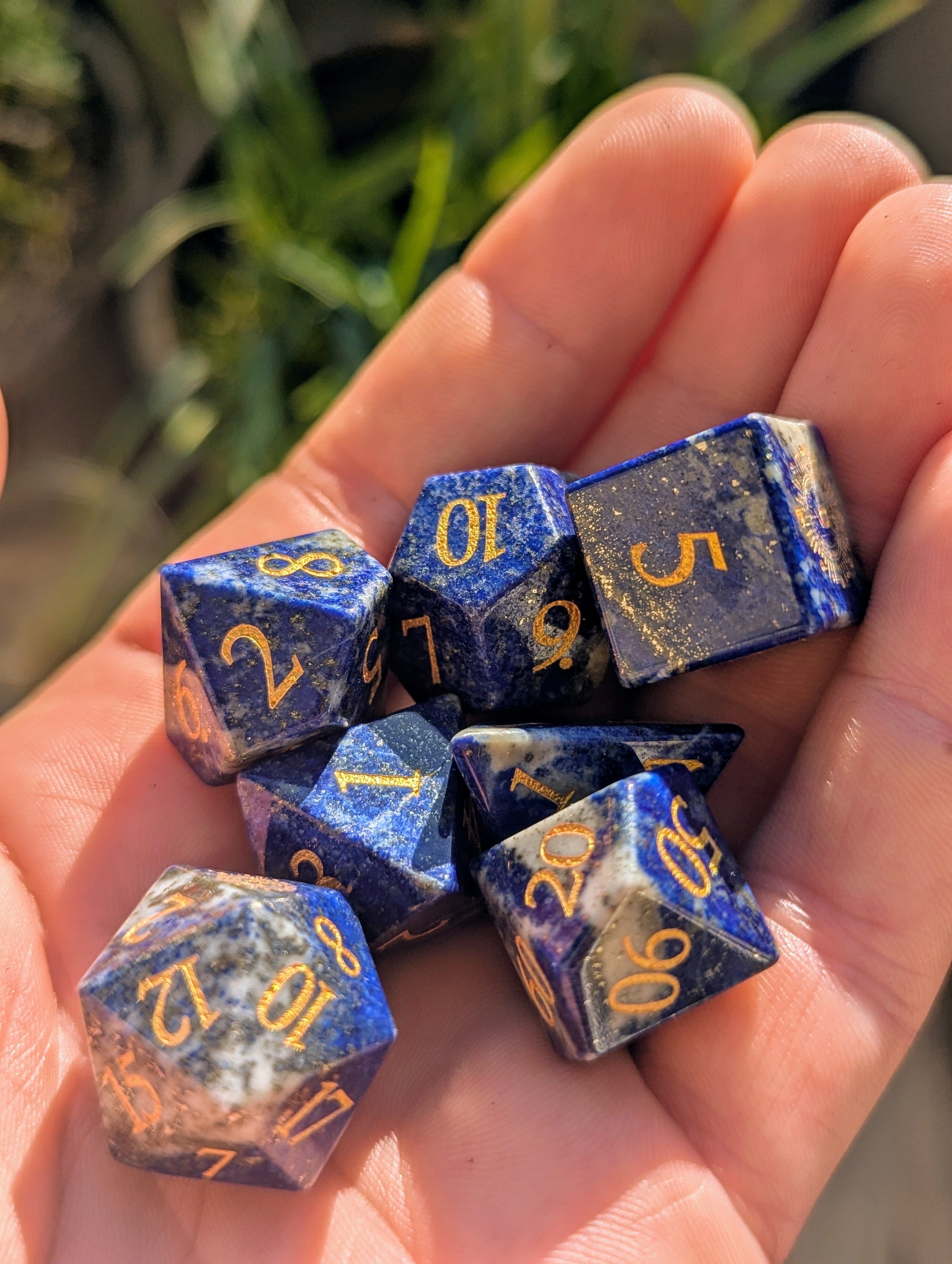 NordicDice Ædelsten og Krystal Gold vein - roleplaying dice Exclusive