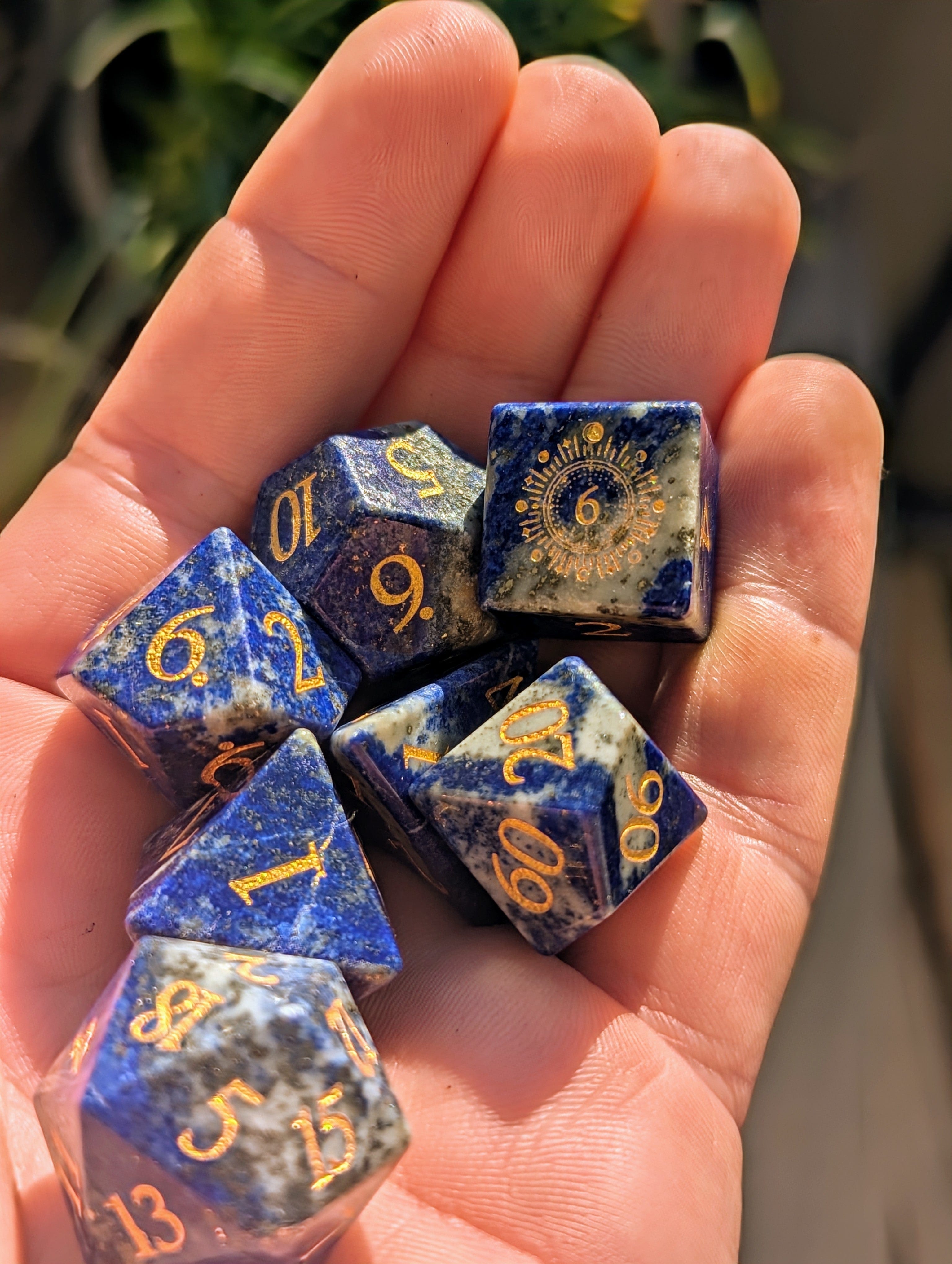 NordicDice Ædelsten og Krystal Gold vein - roleplaying dice Exclusive