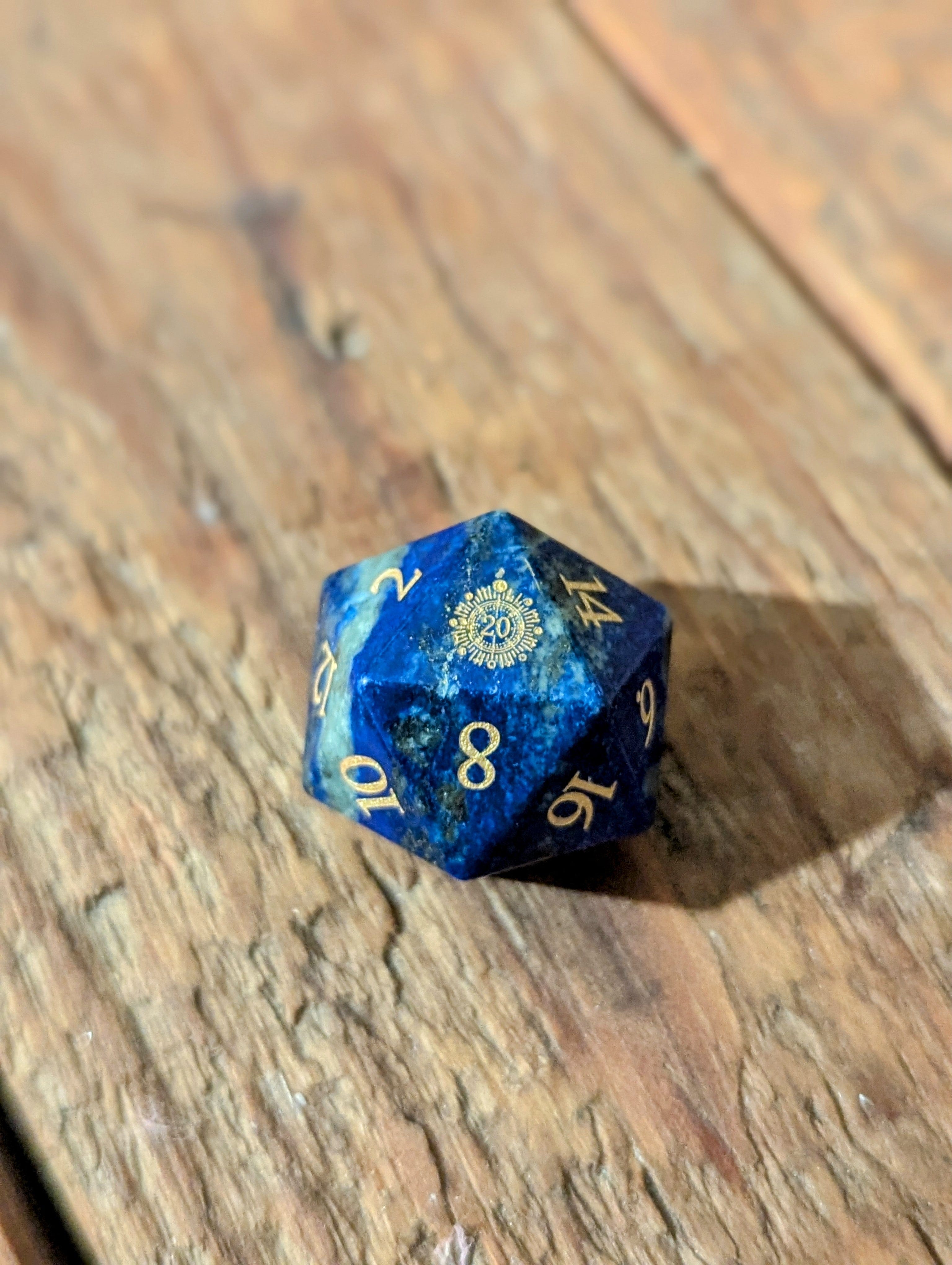 NordicDice Ædelsten og Krystal Random d20 Gem - roleplaying dice Exclusive