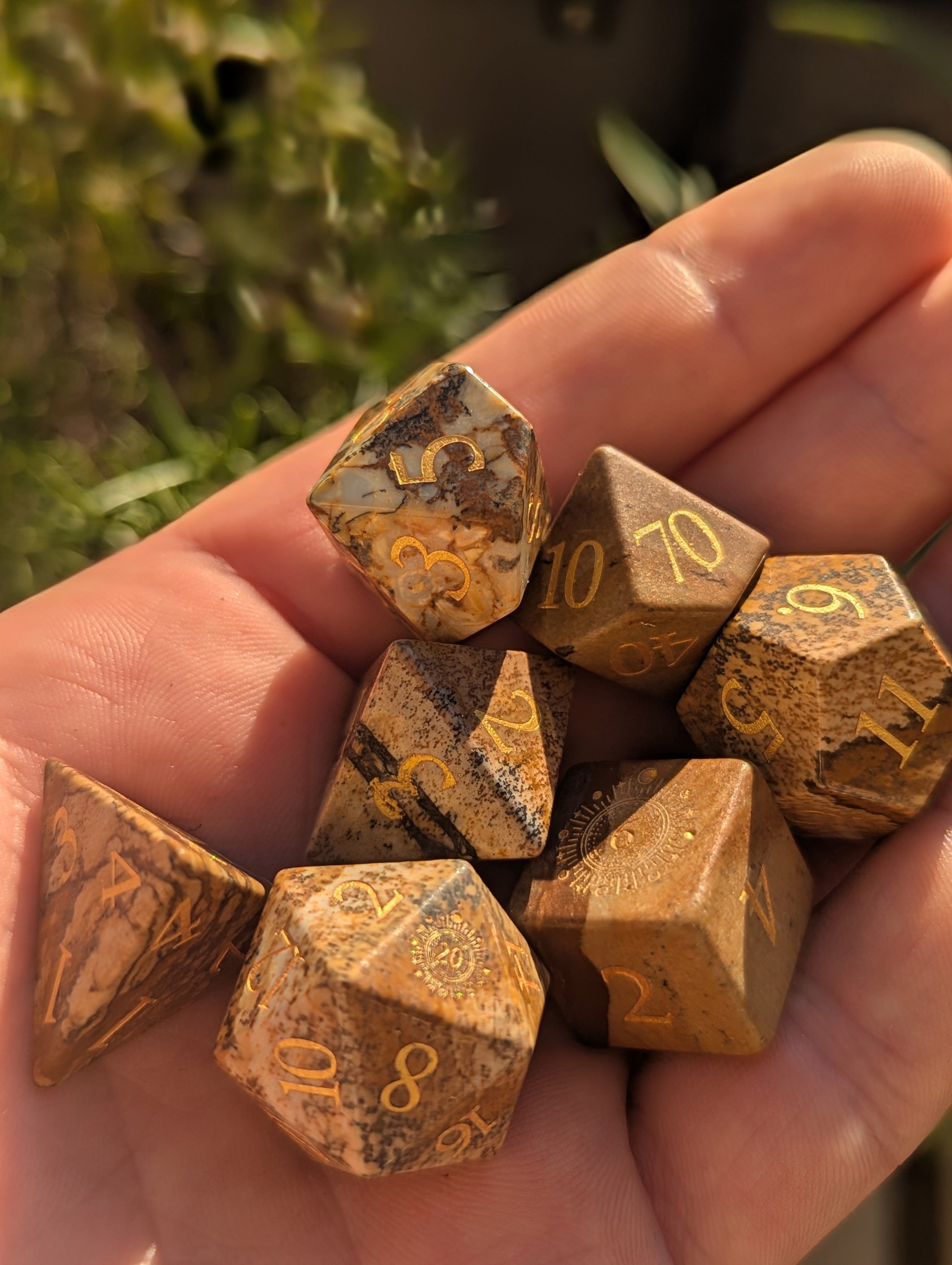 NordicDice Ædelsten og Krystal Sand dice - roleplaying dice Exclusive