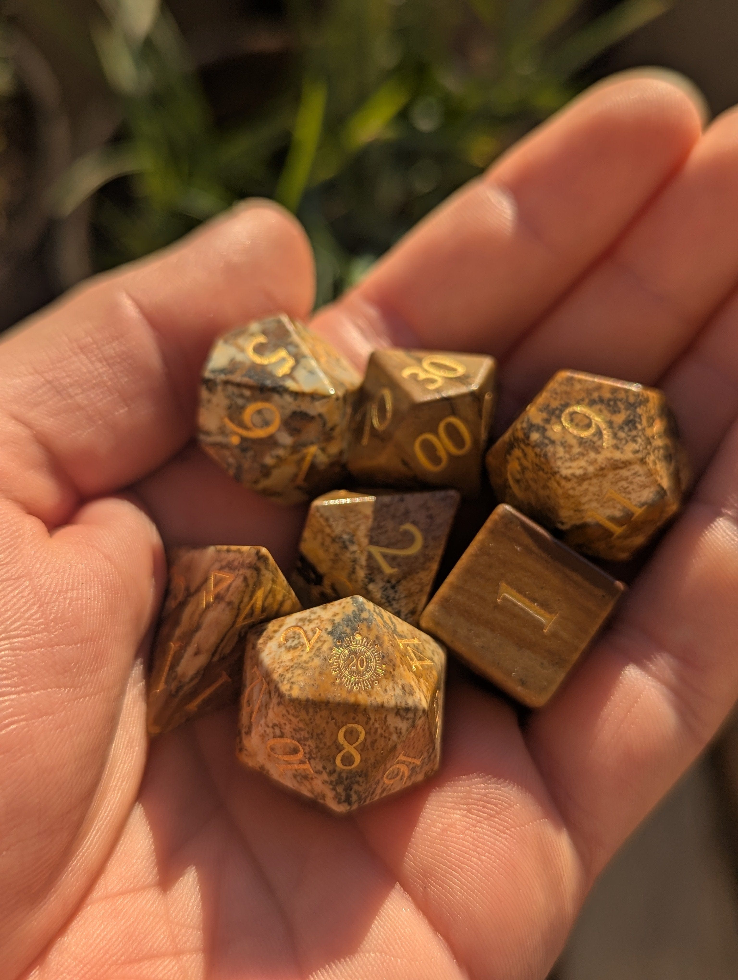 NordicDice Ædelsten og Krystal Sand dice - roleplaying dice Exclusive