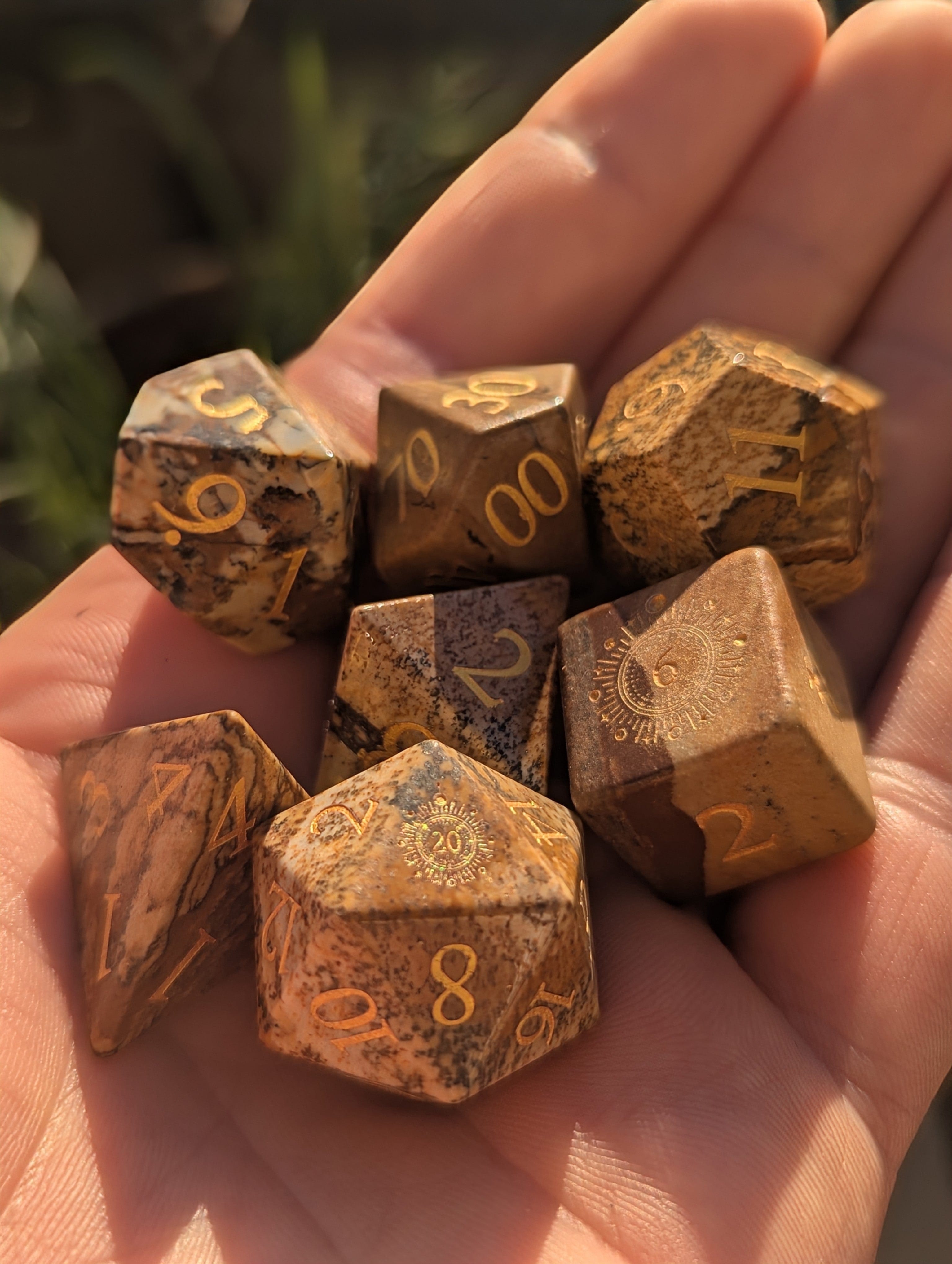 NordicDice Ædelsten og Krystal Sand dice - roleplaying dice Exclusive