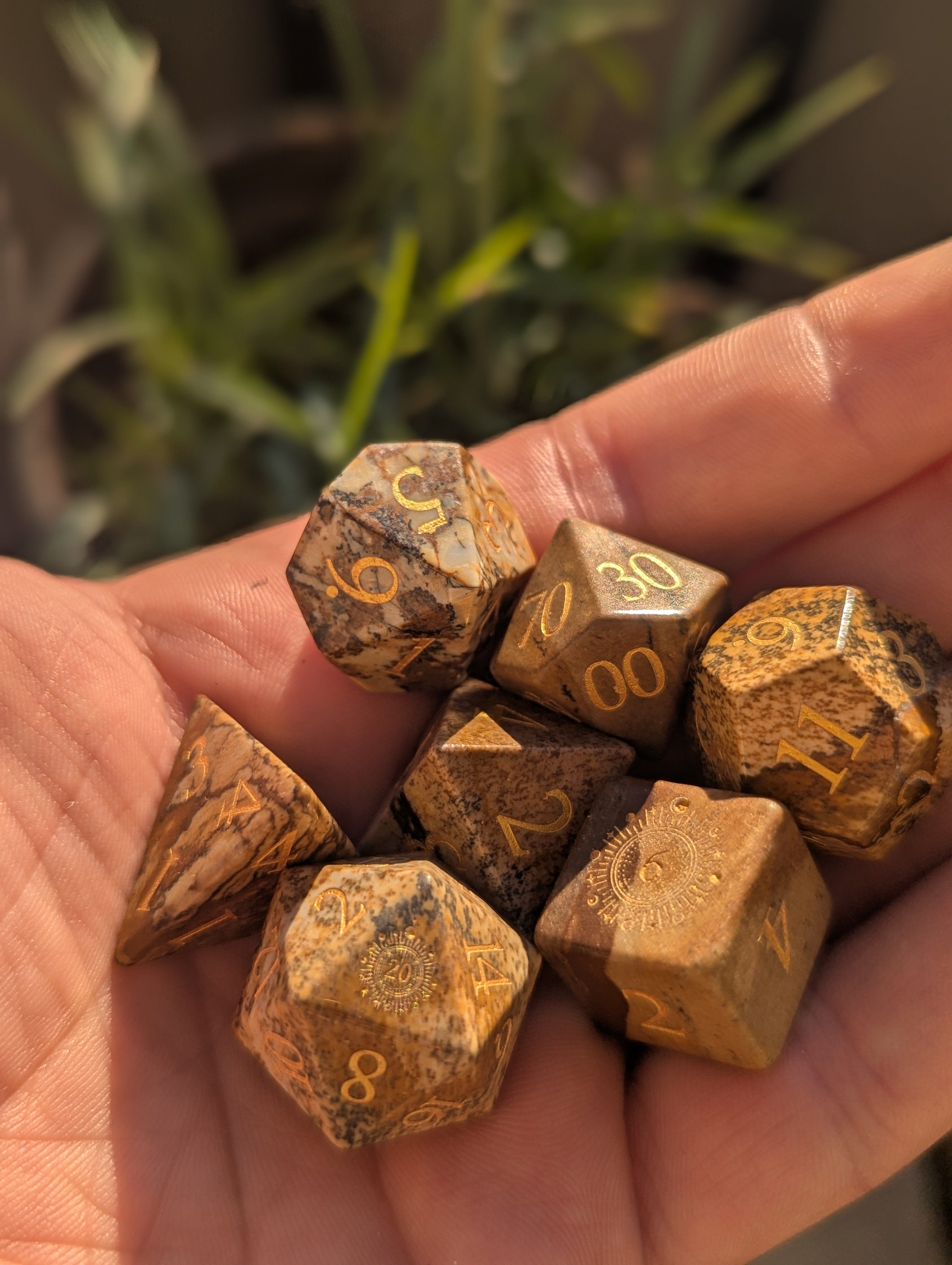 NordicDice Ædelsten og Krystal Sand dice - roleplaying dice Exclusive