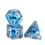 NordicDice Akryl og Resin Blå Demon øjne terningesæt