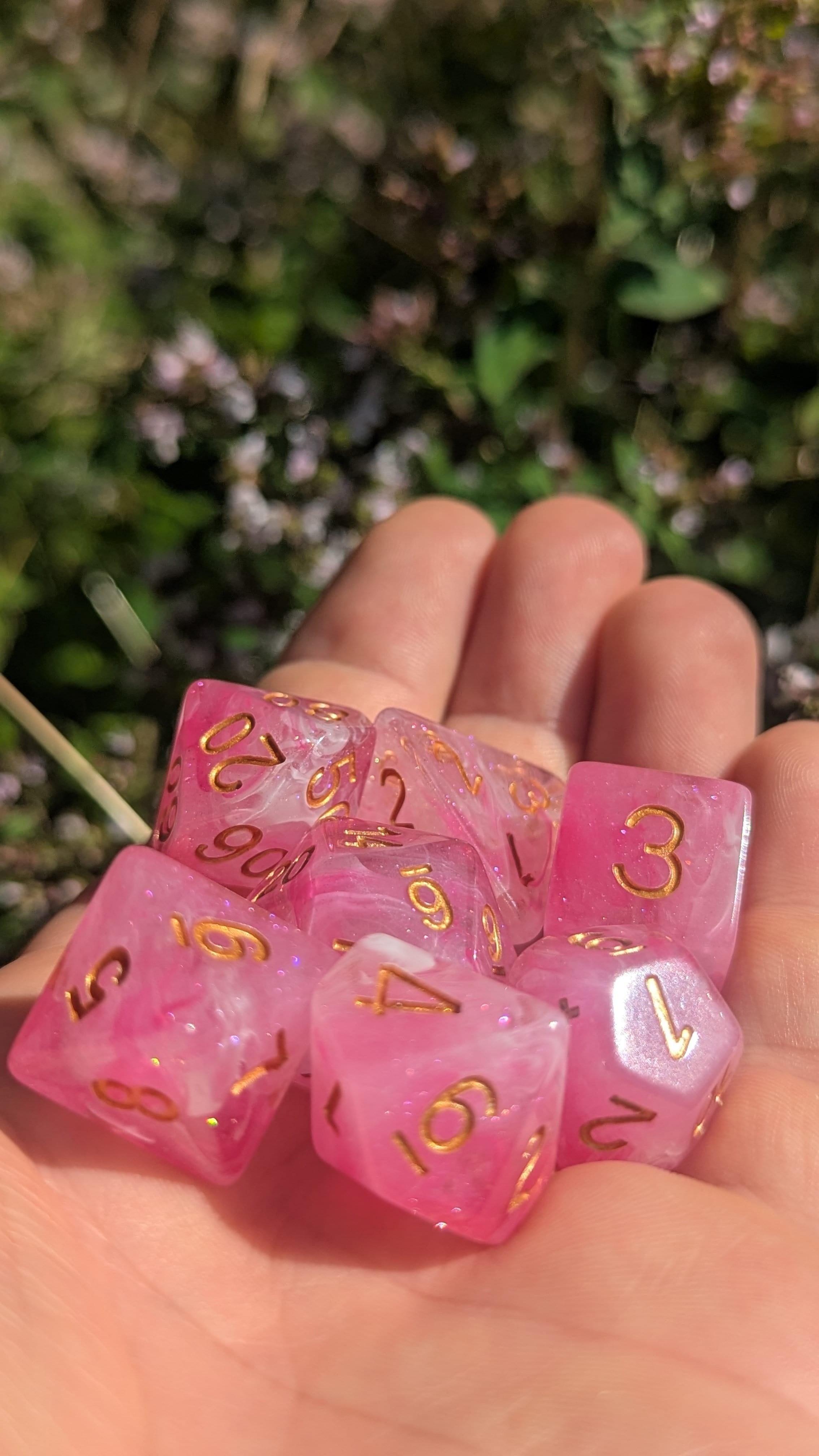 NordicDice Akryl og Resin Charming dice - terningesæt