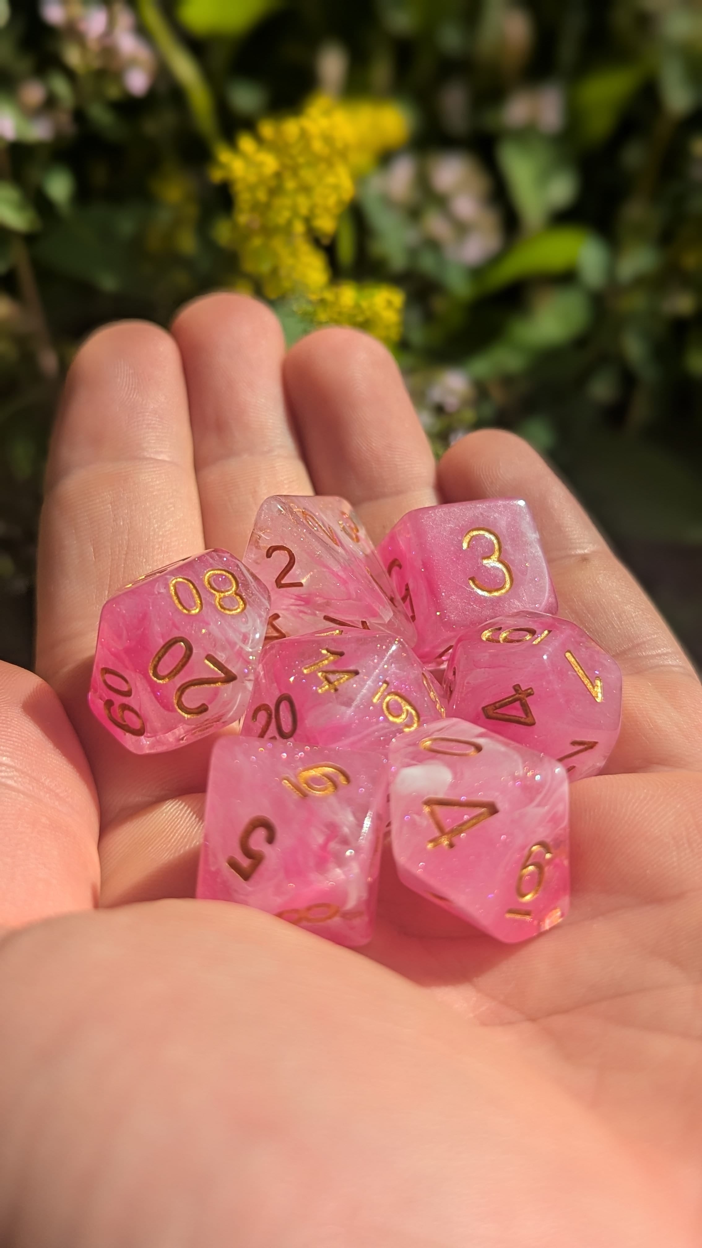 NordicDice Akryl og Resin Charming dice - terningesæt