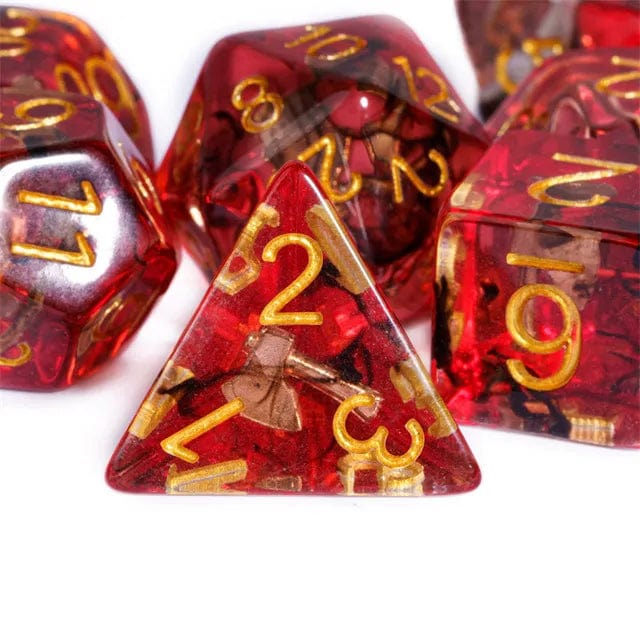 NordicDice Akryl og Resin Class dice: Barbarian Axe