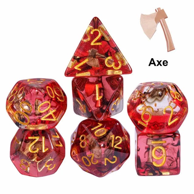 NordicDice Akryl og Resin Class dice: Barbarian Axe