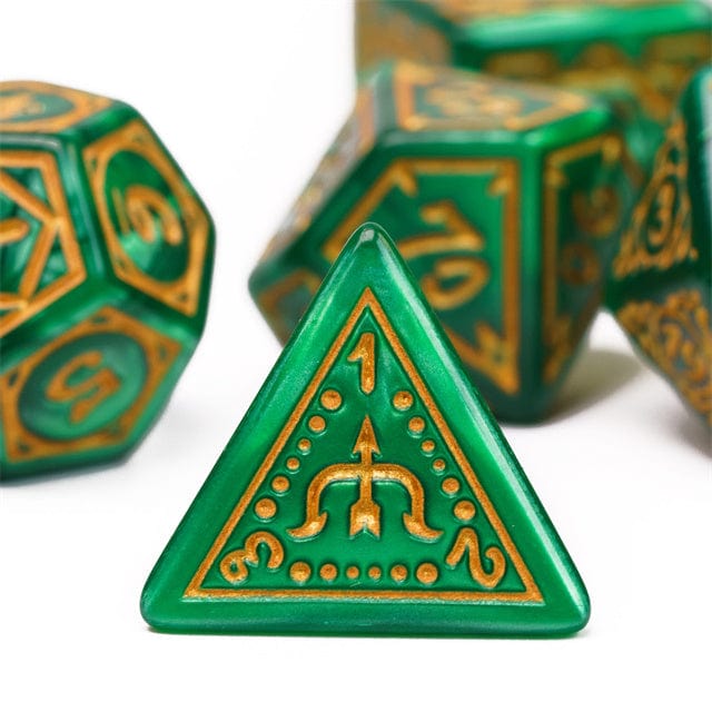 NordicDice Akryl og Resin Class dice: Druidevogter terningesæt