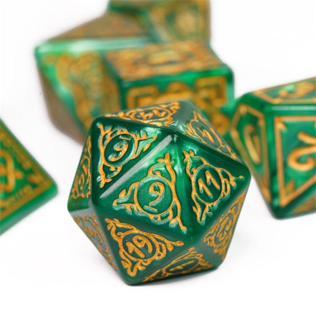 NordicDice Akryl og Resin Class dice: Druidevogter terningesæt