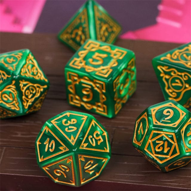 NordicDice Akryl og Resin Class dice: Druidevogter terningesæt