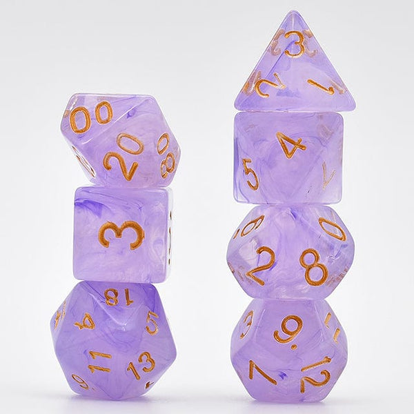 NordicDice Akryl og Resin Lilla terningesæt