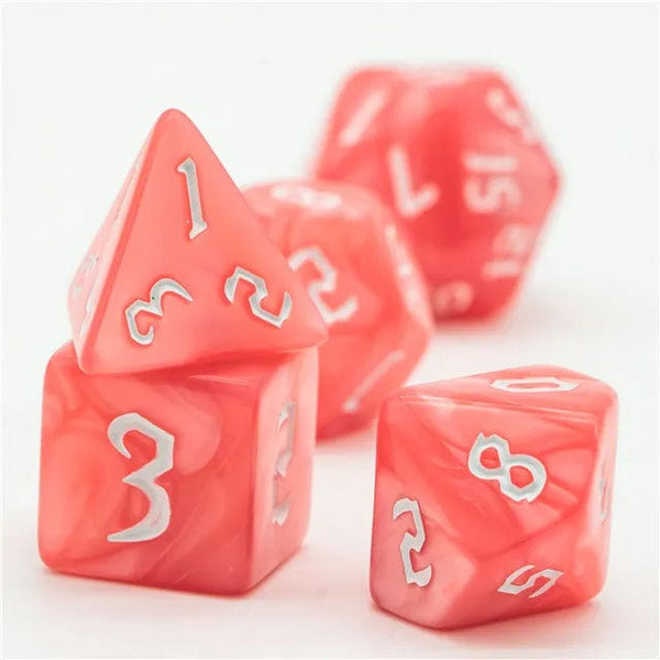 NordicDice Akryl og Resin Rødlig terningesæt