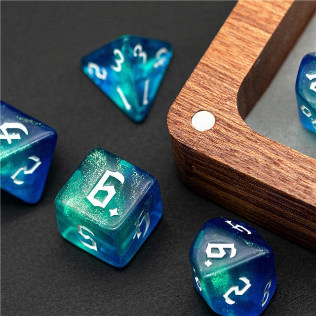 NordicDice Akryl og Resin Sø galakse terningesæt