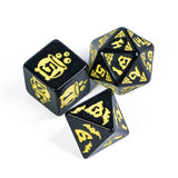 NordicDice Akryl og Resin Sort Halloween rollespilsterninger