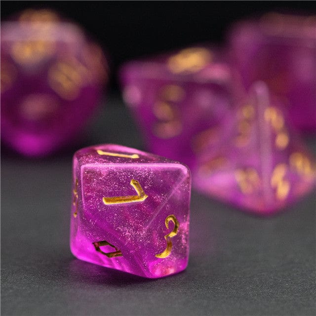 NordicDice Akryl og Resin Ternigesæt:  Ametyst