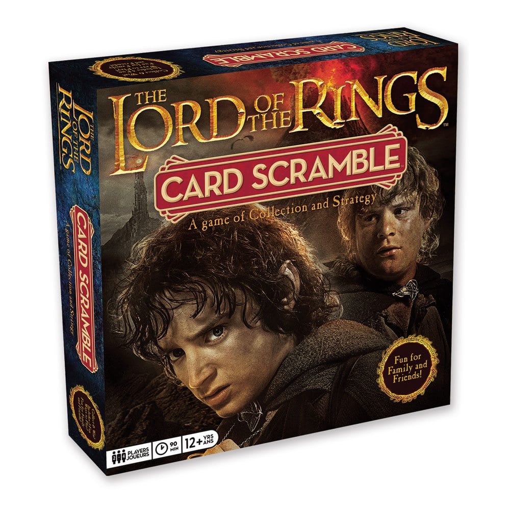 NordicDice Brætspil Lord of the Rings Board Game Card Scramble English Version