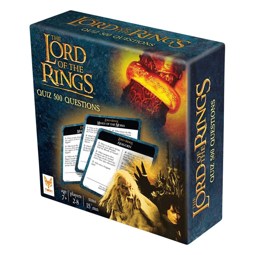 NordicDice Brætspil Lord of the Rings Card Game Quiz 500 Questions *English Version*