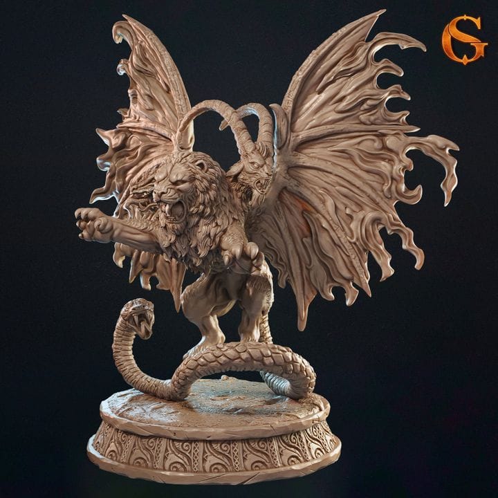 NordicDice Custom print Burning Chimera - Custom Mini