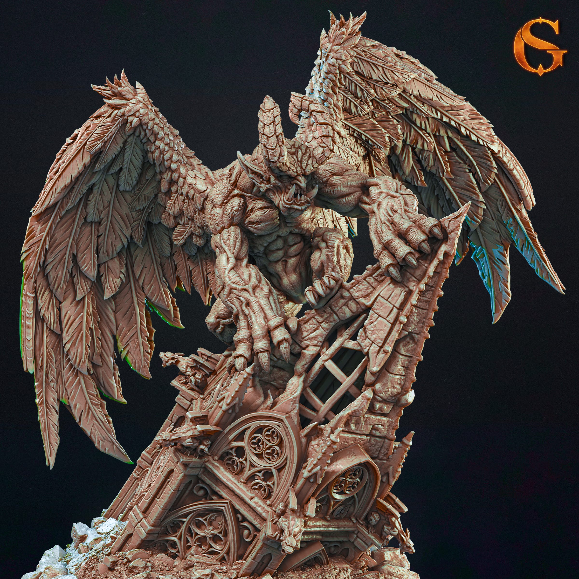 NordicDice Custom print Celestial Gargoyle Unpainted - Custom Mini
