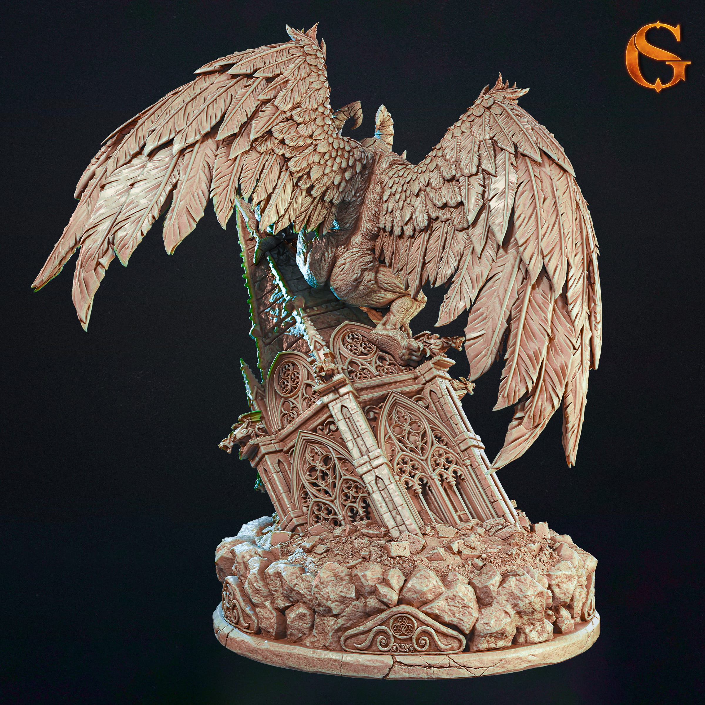 NordicDice Custom print Celestial Gargoyle Unpainted - Custom Mini