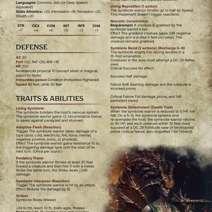 NordicDice Custom print Symbiote Warrior - Custom Mini