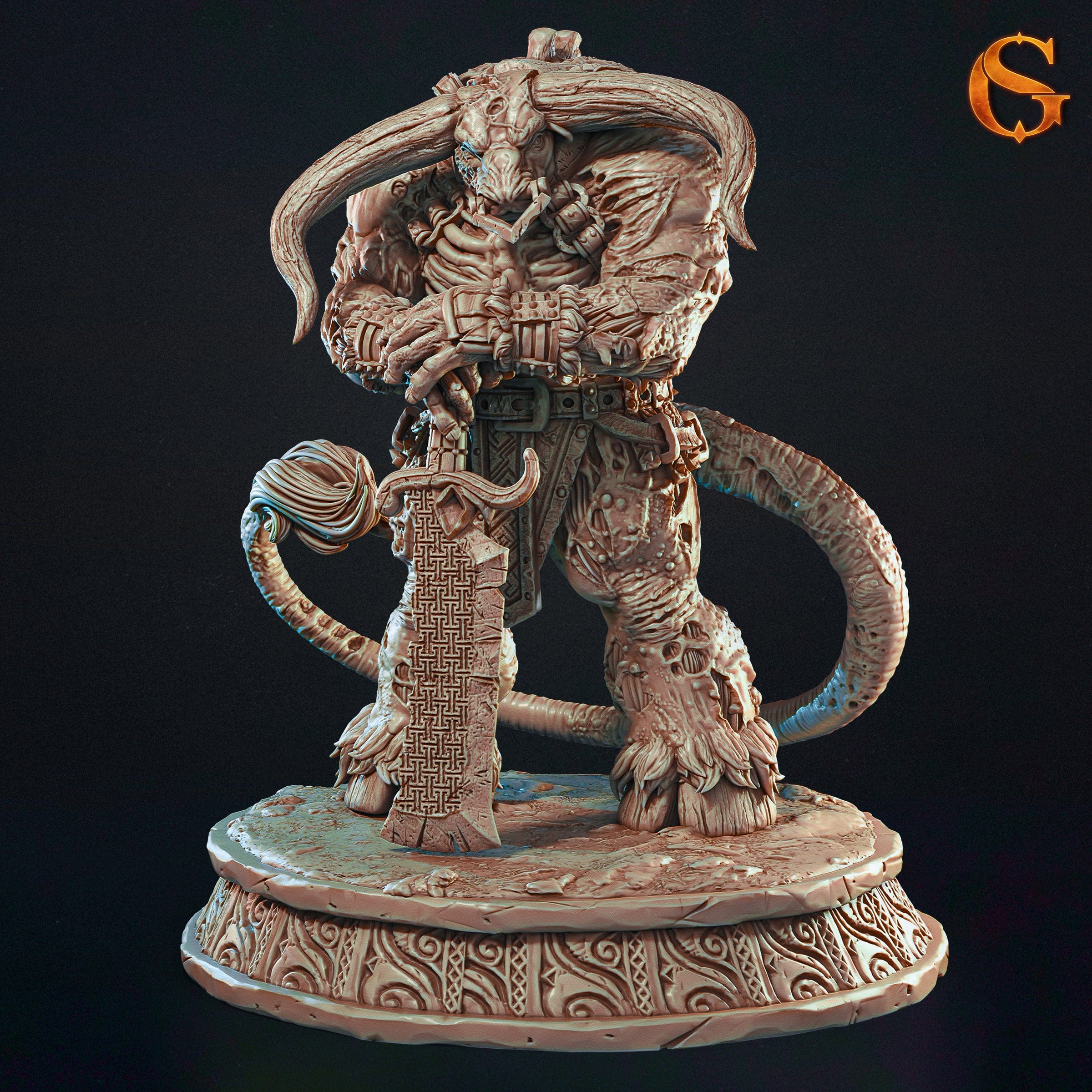 NordicDice Custom print Zombie Minotaur Unpainted - Custom Mini