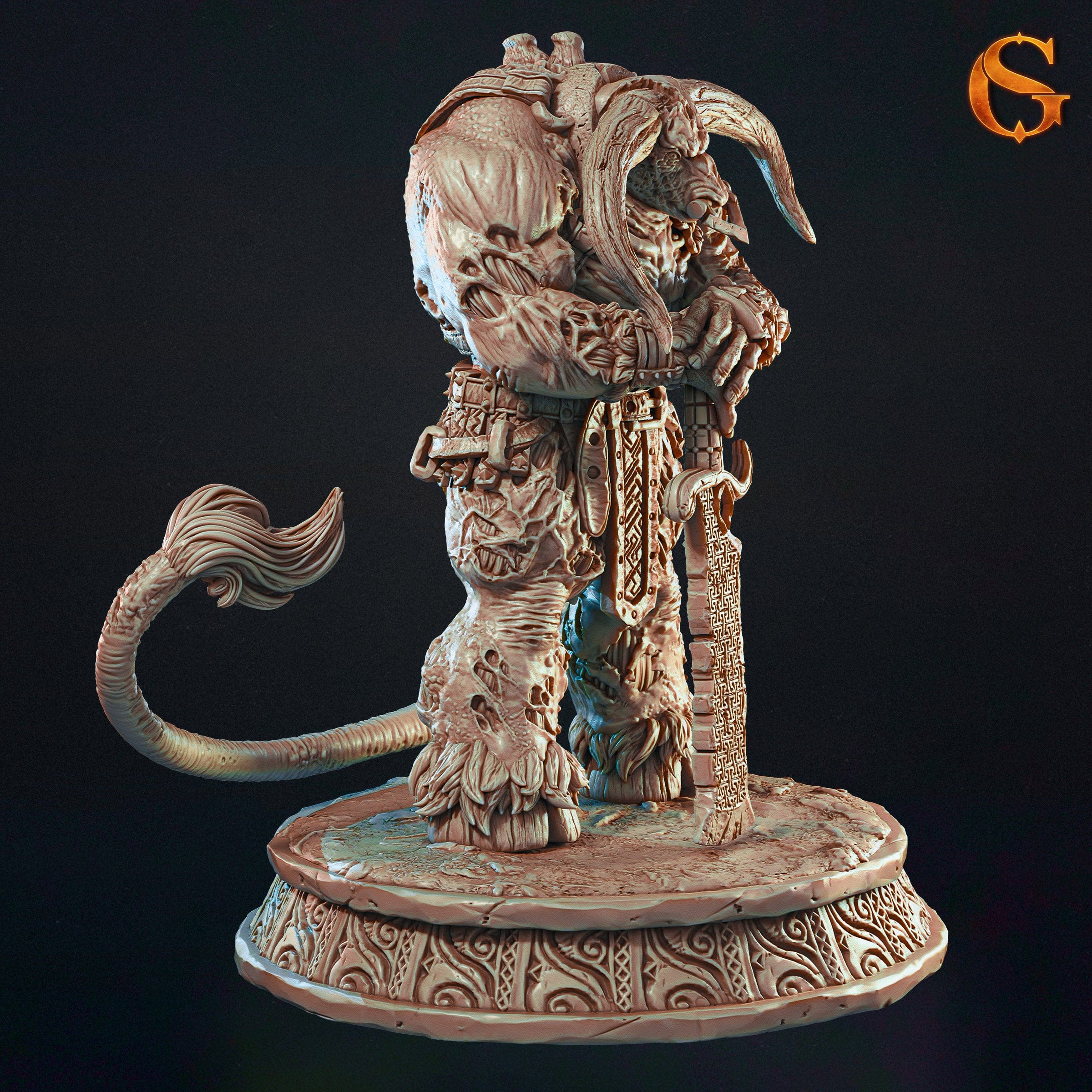 NordicDice Custom print Zombie Minotaur Unpainted - Custom Mini