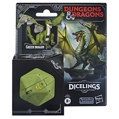 NordicDice D20 Dungeons & Dragons Dicelings Green Dragon