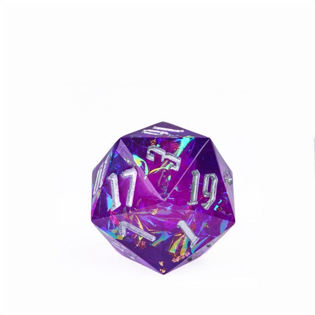 NordicDice D20 Løs d20 Sharp Dice lilla terning