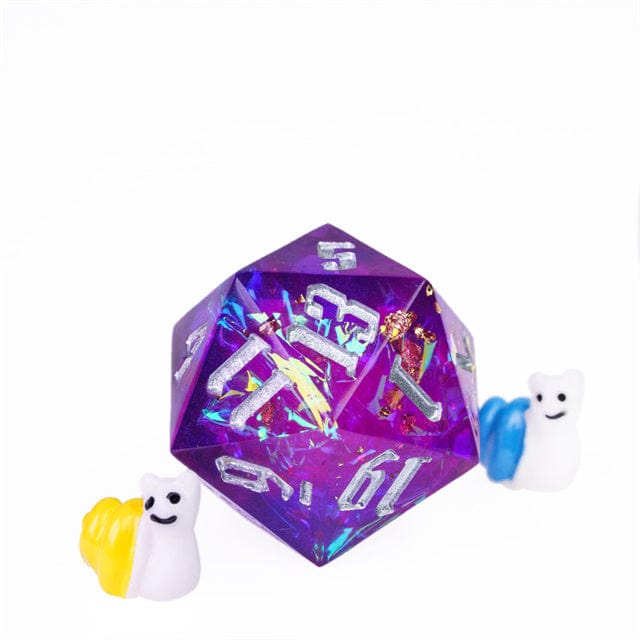 NordicDice D20 Løs d20 Sharp Dice lilla terning