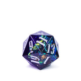 NordicDice D20 Løs d20 Sharp Dice - mørkeblå terning