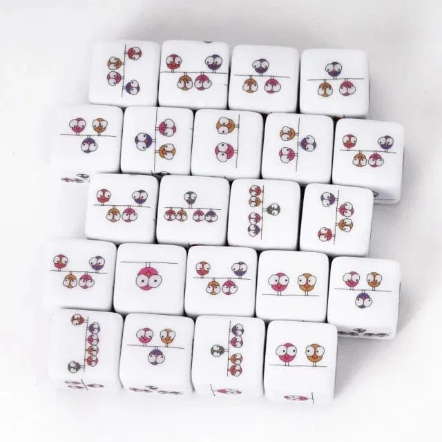NordicDice d6 (sekssidet) cute bird d6 rollespilsterning - 16mm