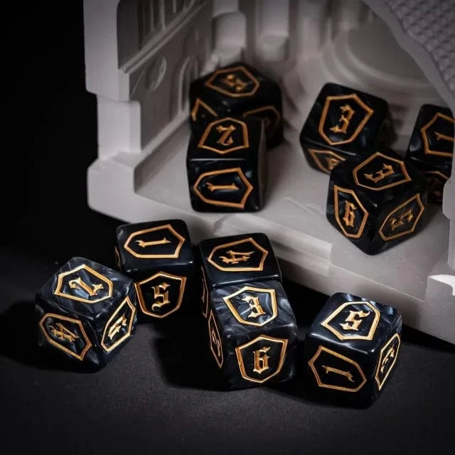 NordicDice d6 (sekssidet) Dark warrior d6 rollespilsterning - 16mm