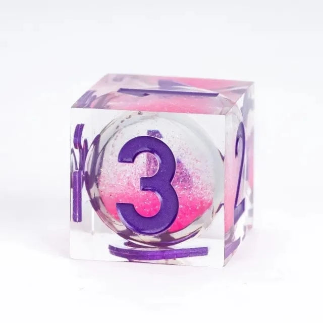 NordicDice d6 (sekssidet) liquid d6 glitter