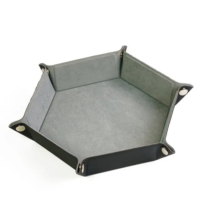 NordicDice Dice tray Foldbar Terningemåtte - grå og sort (hexagon)