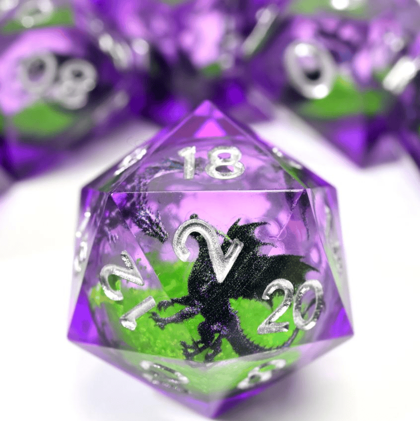 NordicDice Liquid dice Liquid Core - black dragon rollespilsterninger